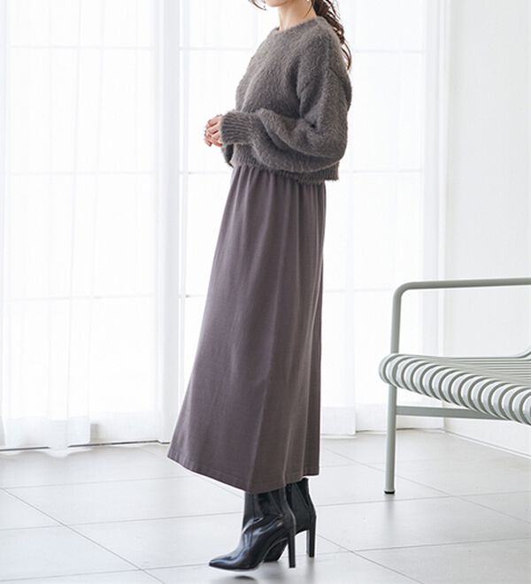 RANAN（ラナン）の「フェザーニットワンピースアンサンブル（ニットワンピース）」｜詳細画像