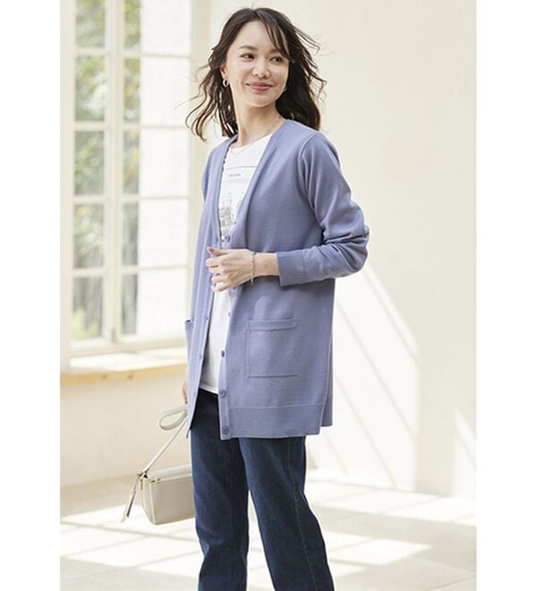 BELLUNA（ベルーナ）の「綿タッチやわらかベーシックカーディガン（ニットカーディガン）」｜詳細画像