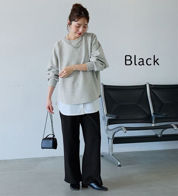 BELLUNA（ベルーナ）の「なめらかコーデュロイワイドパンツ（ワイドパンツ・ガウチョ）」｜詳細画像