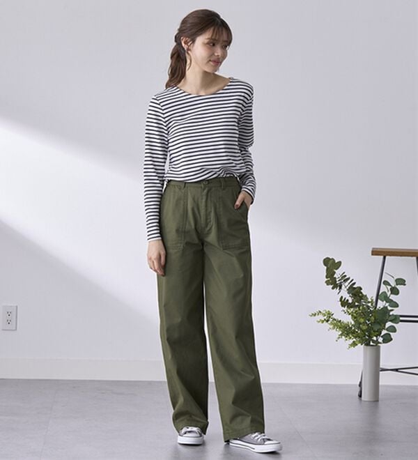 BELLUNA（ベルーナ）の「大人のきれいめベイカーチノパンツ（フルレングスパンツ）」｜詳細画像