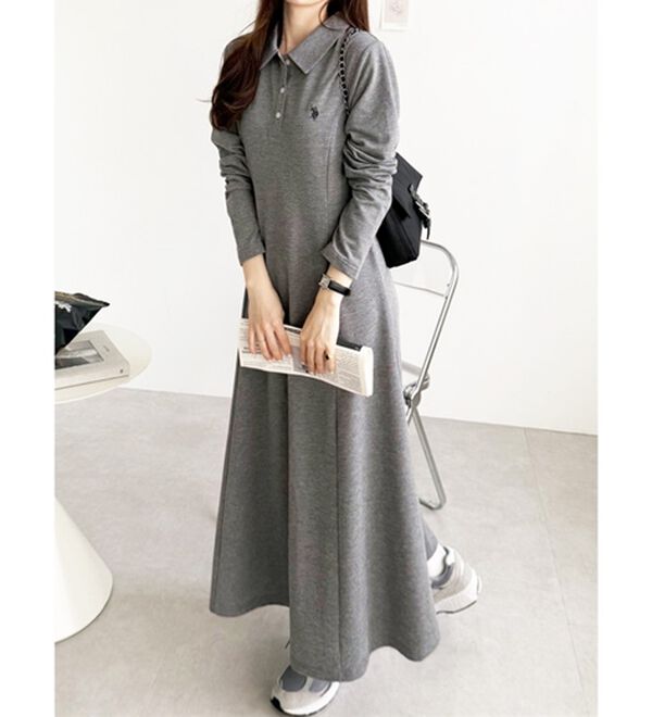 U.S. POLO ASSN.】ポロ衿カットソーワンピース - ベルーナ【公式】