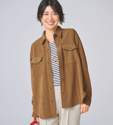 BELLUNA（ベルーナ）の「やわらかコーデュロイ素材シャツジャケット（その他ジャケット）」