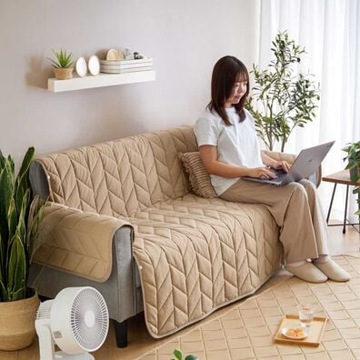 iellio（イエリオ）の「もちもちひんやり冷感ソファカバー＜接触冷感・抗菌防臭・防ダニ・ソファパッド・滑りにくい加工・ハイバック・２人掛・３人掛＞（ソファーカバー）」