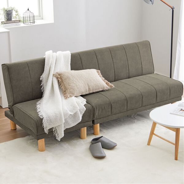 iellio（イエリオ）の「４ＷＡＹスタイリッシュソファベッド＜リクライニングソファ・カウチソファ・オットマンソファ・２人掛け・３人掛け・新生活＞（ソファ）」｜チャコール（はっ水機能付）