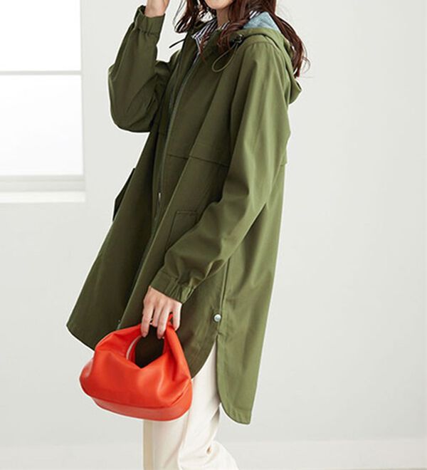 BELLUNA（ベルーナ）の「はっ水加工ボンディング素材ロング丈パーカー（ロングコート）」｜詳細画像