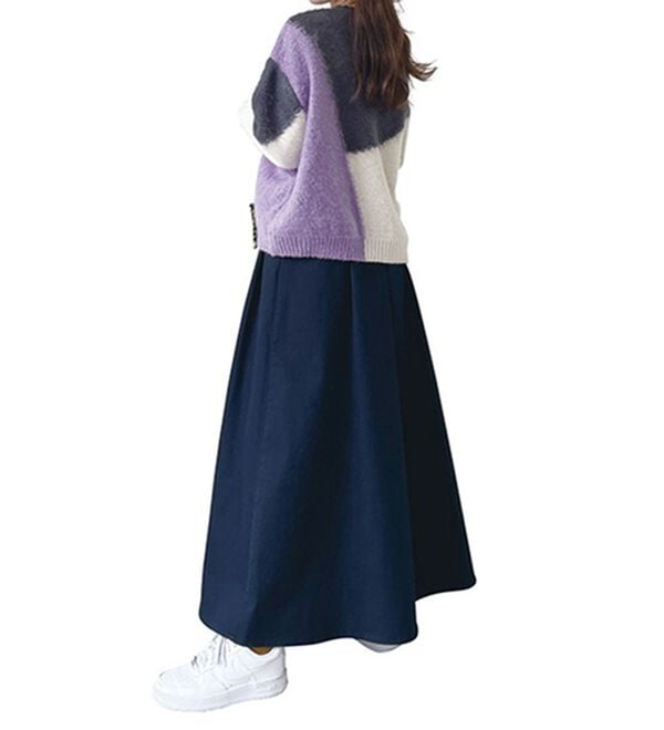 RANAN（ラナン）の「はっ水！タックスカート（ロングスカート）」｜詳細画像