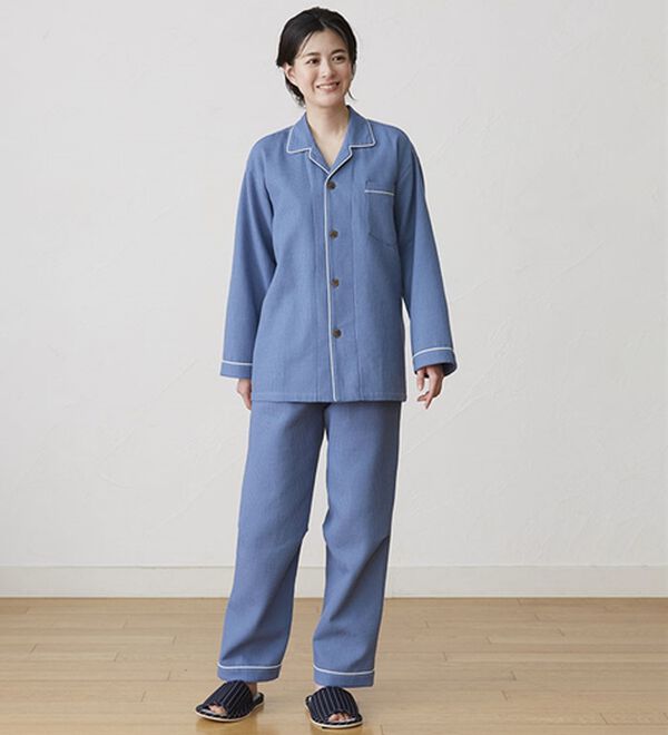 「＜ＧＯＯＤ　ＳＬＥＥＰ（Ｒ）＞綿１００％快眠設計ワッフルパジャマ（メンズルームウェア）」｜詳細画像