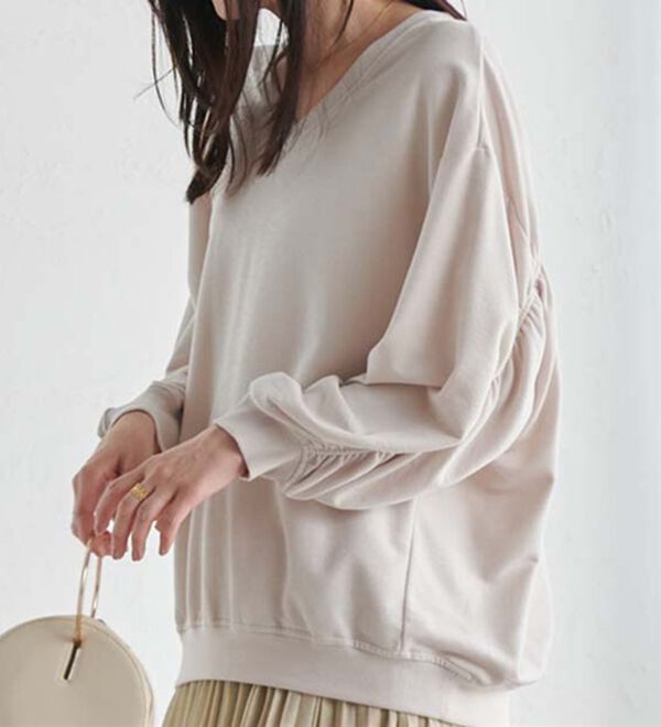 RANAN（ラナン）の「バックギャザーデザインスウェット（カットソー）」｜詳細画像