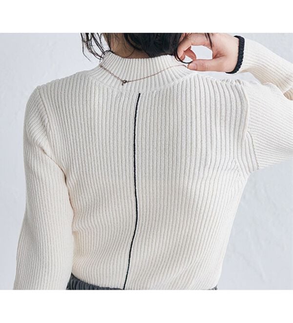 RANAN（ラナン）の「もちもちリブパイピングハイネックニット（ニット・セーター）」｜詳細画像