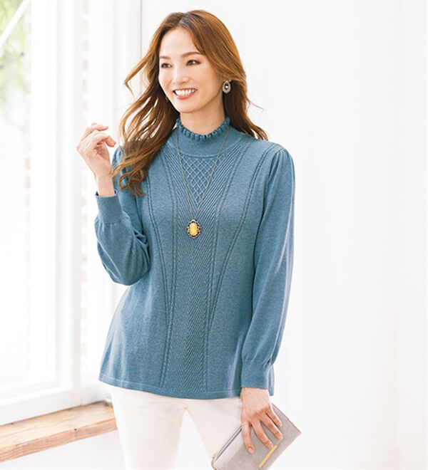 ルフラン（ルフラン）の「【３色組】コットンシルクニット（ニット・セーター）」｜詳細画像