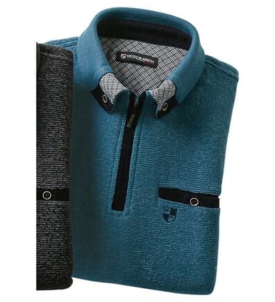 「＜ニコル　モリソン＞暖か衿デザイントレーナー　お洒落衿（メンズトレーナー）」