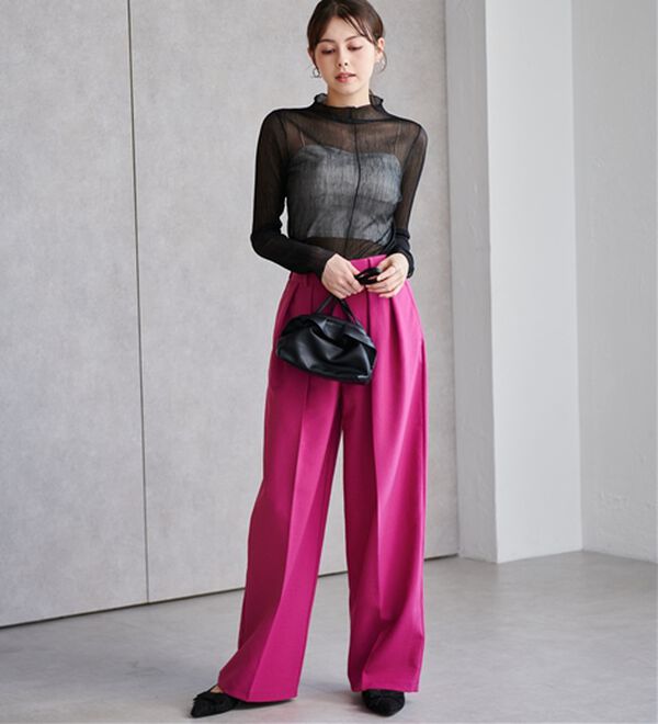 RANAN（ラナン）の「前後2wayラメプリーツハイネックプルオーバー（カットソー）」｜詳細画像