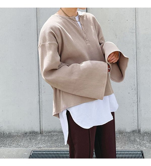 ヘンリーネックルーズカットソー - ベルーナ【公式】