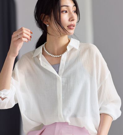 Viola e Viola（ヴィオラ エ ヴィオラ）の「シアー楊柳ゆったりシャツ（シャツ）」