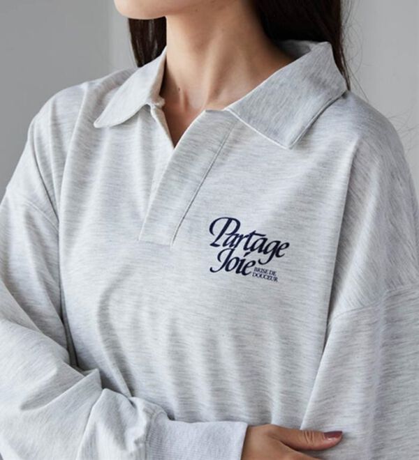 RANAN（ラナン）の「バックプリントポロ襟裏毛ワンピース（その他ワンピース）」｜詳細画像