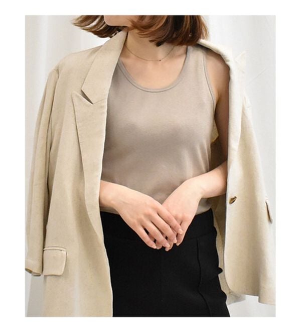 RANAN（ラナン）の「綿１００％　肌ざわりなめらかタンクトップ（タンクトップ・キャミソール）」｜詳細画像