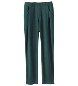 BELLUNA（ベルーナ）の「ウール見えストレッチすっきりパンツ（フルレングスパンツ）」｜グリーン