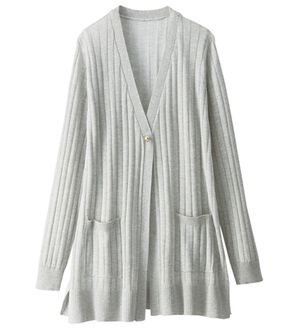 BELLUNA（ベルーナ）の「陽射し対策！フラッシュニットカーディガン（ニットカーディガン）」｜ライトグレー