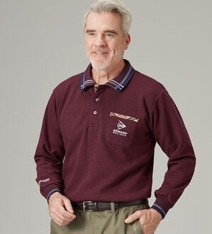 「＜ダンロップ・リファインド＞ミックス調針抜き発熱ポロシャツ（メンズポロシャツ）」｜詳細画像