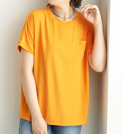 BELLUNA（ベルーナ）の「ジョーゼット切替ポケット付プルオーバー（カットソー）」