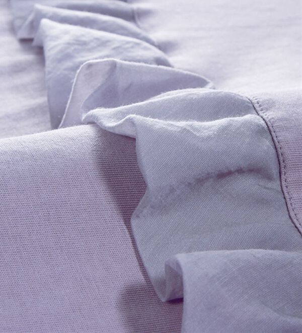 BELLUNA（ベルーナ）の「艶やか綿１００％フリル使いプルオーバー（カットソー）」｜詳細画像