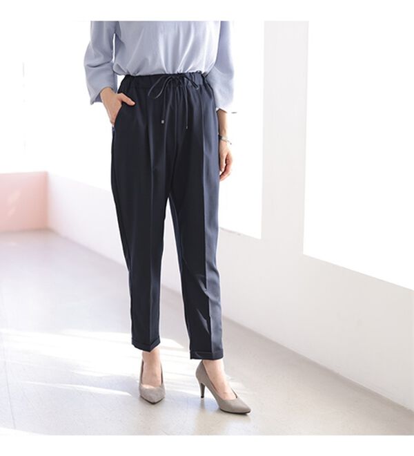 GeeRA（ジーラ）の「美脚とろみタックパンツ（フルレングスパンツ）」｜詳細画像