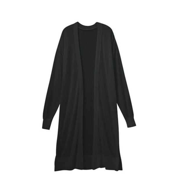 GeeRA（ジーラ）の「【3つの機能付】ロングニットカーディガン（ミディ丈）（ニットカーディガン）」｜詳細画像