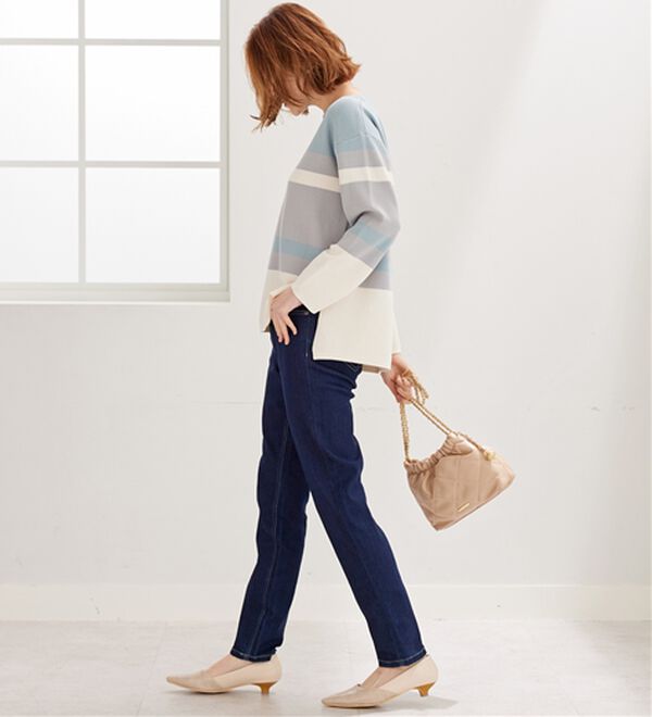 BELLUNA（ベルーナ）の「やわらかストレッチデニム素材スリムパンツ（フルレングスパンツ）」｜詳細画像