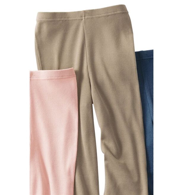 「綿混のび～る発熱ボトム　１０分丈（肌着・インナーウェア）」｜モカベージュ