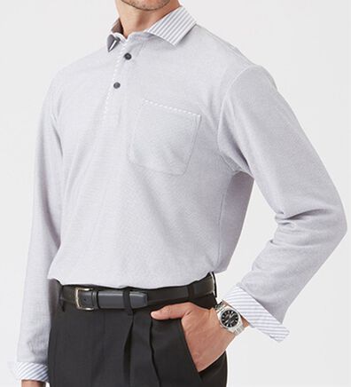 「＜Ｓ　ｂｙ　インターメッツォ＞洗練ドレスポロシャツ（メンズポロシャツ）」