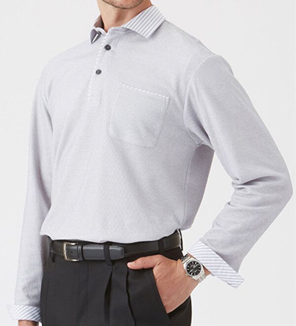 「＜Ｓ　ｂｙ　インターメッツォ＞洗練ドレスポロシャツ（メンズポロシャツ）」｜詳細画像
