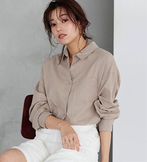 Pierrot（ピエロ）の「綿１００％オーバーサイズシャツ（シャツ）」｜詳細画像