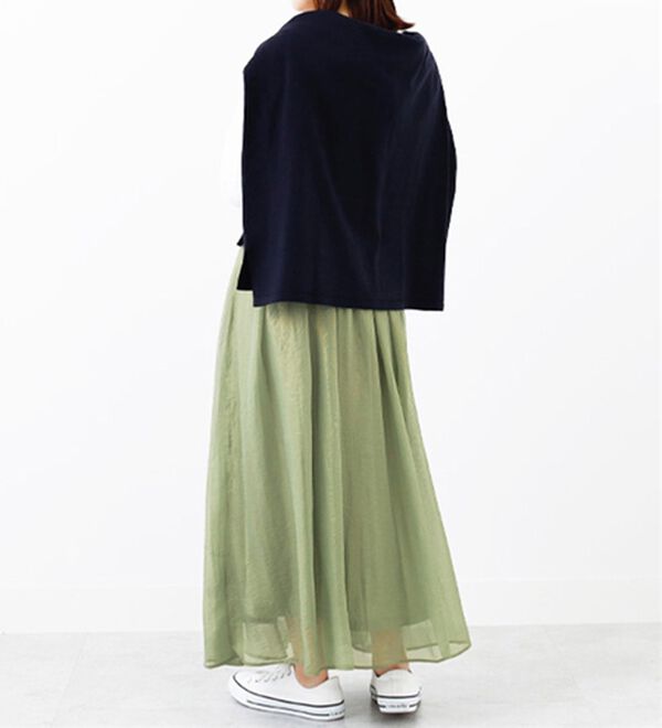 BELLUNA（ベルーナ）の「箔プリント使い華やぎフレアースカート（ロングスカート）」｜詳細画像