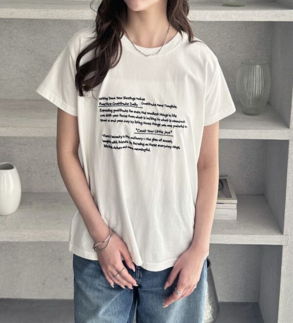 GeeRA（ジーラ）の「綿100％刺繍ロゴＴシャツ（Tシャツ）」｜詳細画像