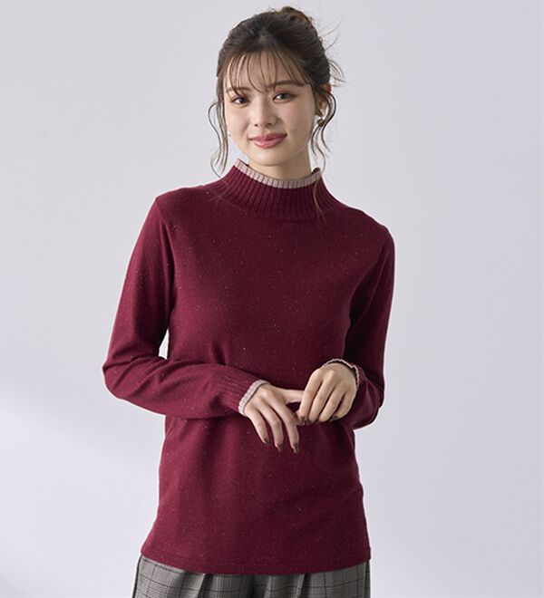 BELLUNA（ベルーナ）の「チクチクしない！ラメ入りウォッシャブルセーター（ニット・セーター）」｜詳細画像