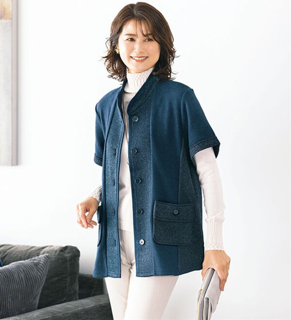 ルフラン（ルフラン）の「【２色組】軽くてふんわりジャカードベスト（ベスト）」｜詳細画像