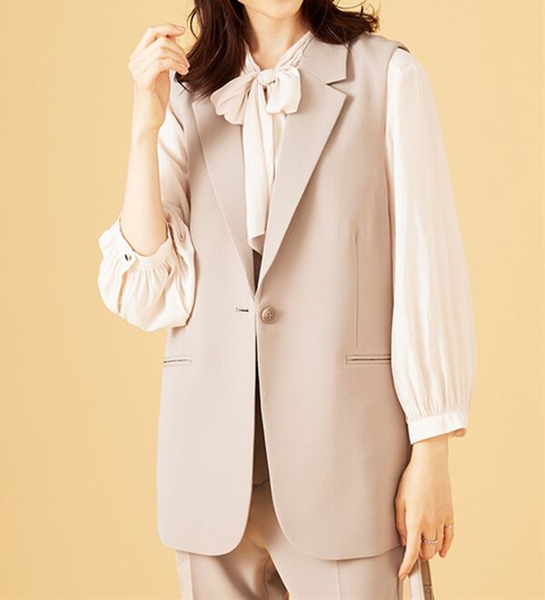 BELLUNA（ベルーナ）の「〈セレモニースタイル〉テーラードジレ（ジレ）」｜詳細画像
