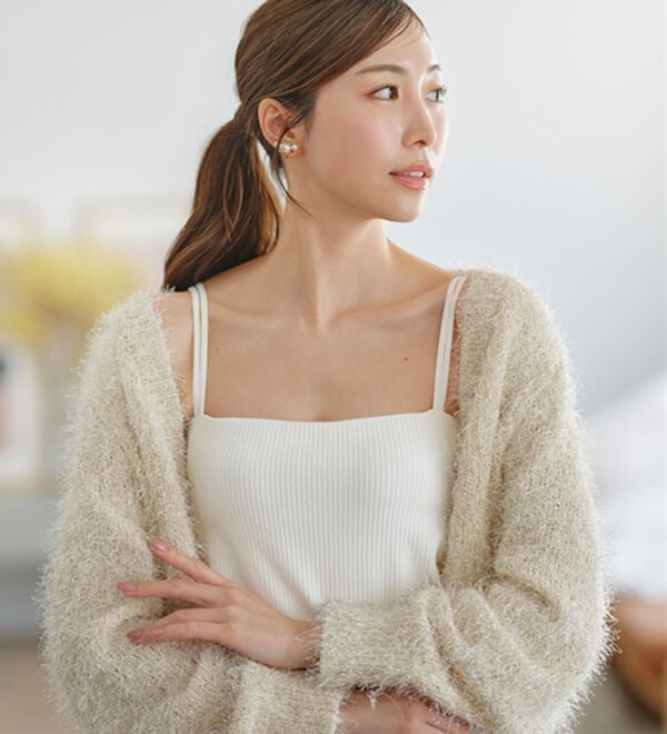 YU'NOW（ユナウ）の「【カップ付インナー】Ｗストラップブラキャミ（ブラトップ・カップ付きインナー）」｜詳細画像