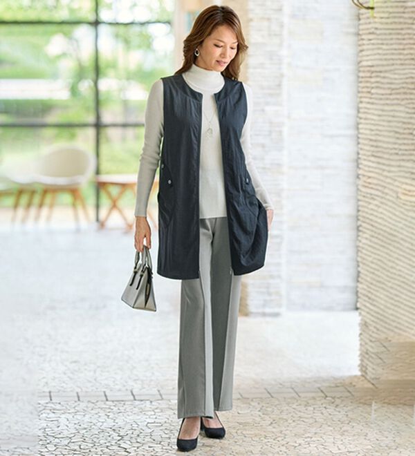 BELLUNA（ベルーナ）の「お出かけ静電防止ストレッチパンツ（フルレングスパンツ）」｜詳細画像