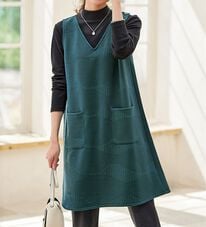 BELLUNA（ベルーナ）の「波柄ジャカードジャンパードレス（チュニックワンピース）」