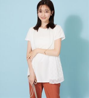 BELLUNA（ベルーナ）の「サイドシアードット切替チュニック（チュニック）」｜オフ白