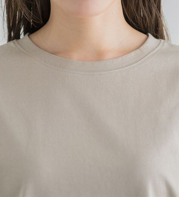 Pierrot（ピエロ）の「【選べるネック】シルケットコットンＴシャツ（Tシャツ）」｜詳細画像