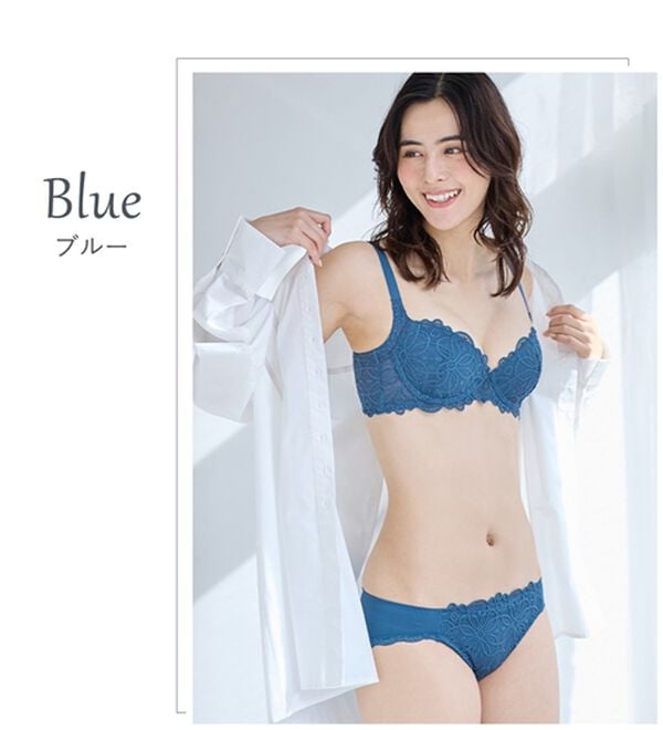 LAVIENNE（ラヴィエンヌ）の「レーシー脇高スッキリブラ＆ショーツ（ブラジャー＆ショーツセット）」｜詳細画像