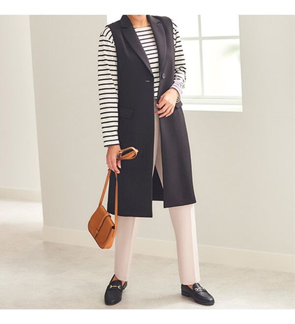 BELLUNA（ベルーナ）の「快適ストレッチ！パール調デザインセットアップ（セットアップ）」｜詳細画像