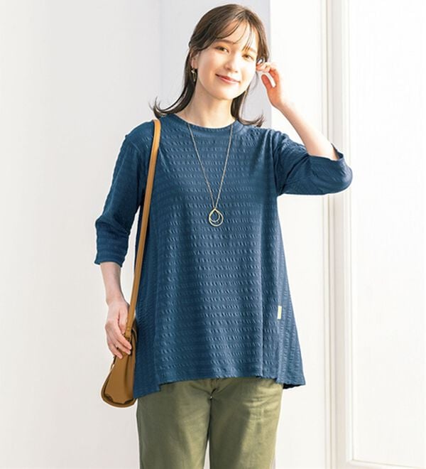 ルフラン（ルフラン）の「【３色組】＜チョコザップ＞吸汗速乾ジャカードプルオーバー（カットソー）」｜詳細画像