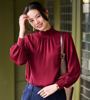 RANAN（ラナン）の「スカラップリブニット使いブラウス（ブラウス）」｜詳細画像