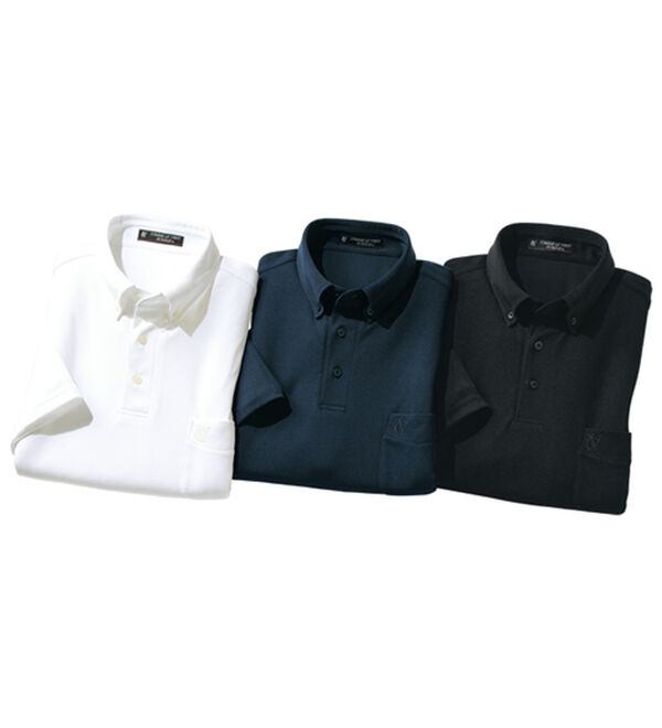 「＜コムルヴァン・オム＞大人のすっきり冷感ポロシャツ（メンズポロシャツ）」｜詳細画像