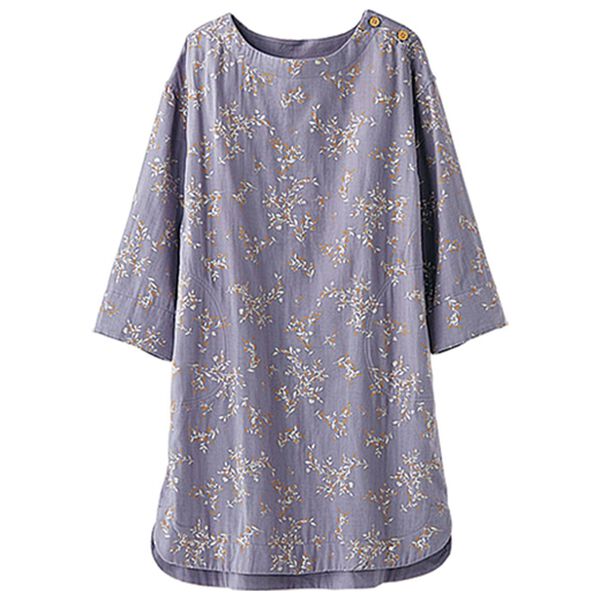 BELLUNA（ベルーナ）の「風が通り抜けるダブルガーゼプリントチュニック（チュニック）」｜詳細画像