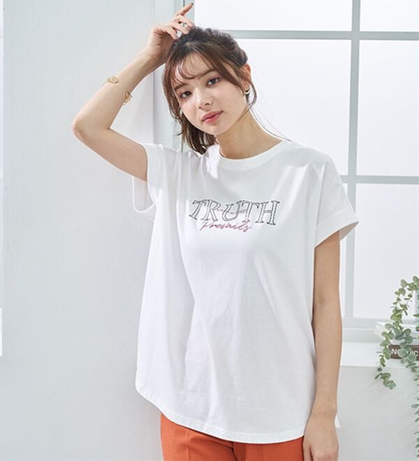 BELLUNA（ベルーナ）の「ひんやリッチコットン大人のゆったりドルマンＴシャツ（カットソー）」｜詳細画像