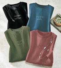 ルフラン（ルフラン）の「【４色組】ちょいかわ大人のハンサムＴシャツ（Tシャツ）」